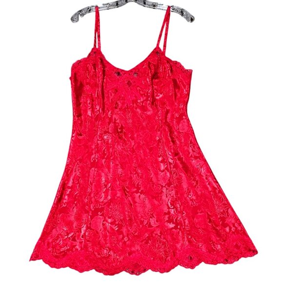 Victorias Secret Red Lace Nightgown L - Picture 6 of 9